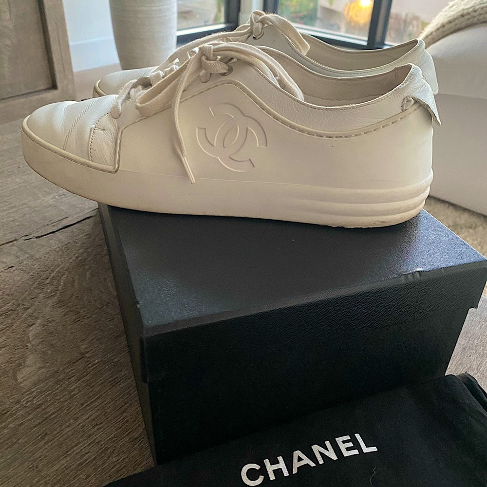 White Chanel sneakers